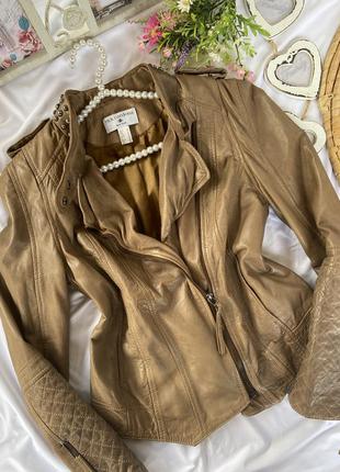 Фирменная стильная качественная натуральная кожаная куртка косуха4 фото