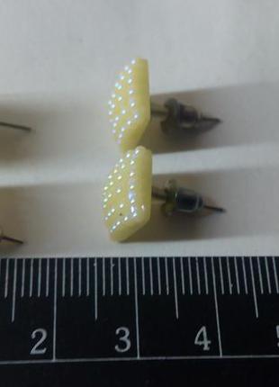 Сережки пусети 2 пари 3