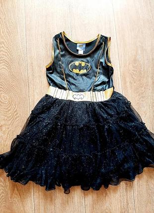 Платье batman бэтмен р. 7-8 122-128 карнавальный костюм новогодний хелловин