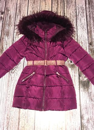 Зимовий фірмове пальто для дівчинки 8-9 років, 128-134 см2 фото