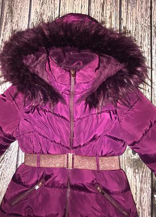 Зимовий фірмове пальто для дівчинки 8-9 років, 128-134 см3 фото