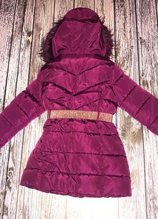 Зимовий фірмове пальто для дівчинки 8-9 років, 128-134 см7 фото