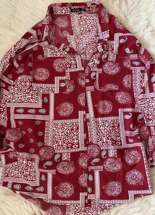 Рубашка принт paisley oversize
