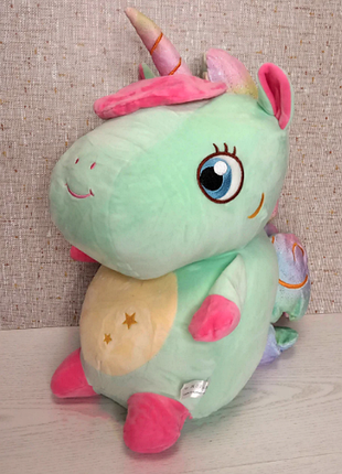 Плед іграшка єдиноріг єдиноріжок 3в1 м'ятний