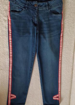 Модні джинси з лампасами на дівчинку 9-11р.