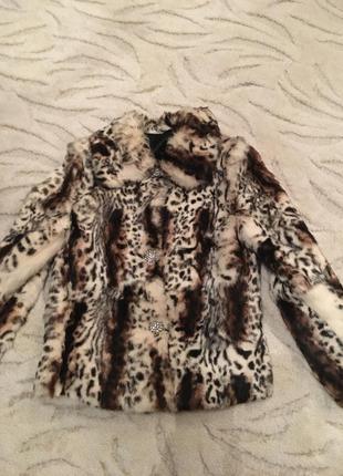 Короткая шуба из кролика