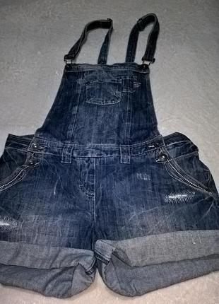 Джинсовый полукомбинезон next