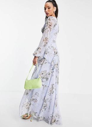 Роскошное платье asos design в нежнейшие цветы и рюши!4 фото