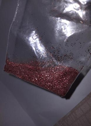 Глиттер декор для ногтей платина