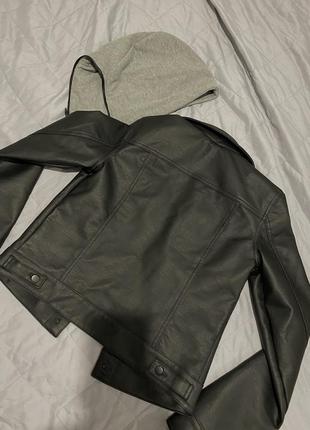 Чёрный кожаный пиджак colin’s xs5 фото
