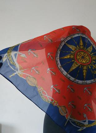 100 % nylon японія роза вітрів синя хустка червоний якір 100% нейлон