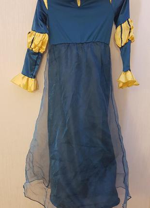 Платье карнавальное детское дисней мерида храбрая сердцем brave disney принцессы7 фото
