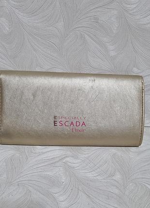 Золотистый клатч escada 2