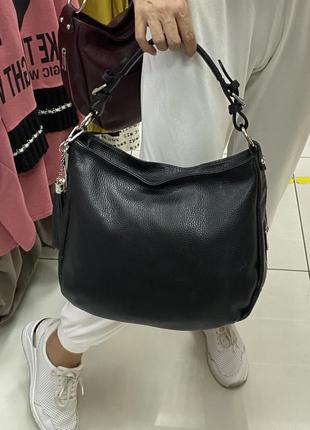 Сумка шкіряна італія сумка чорна шкіряна італійська сумка чорна