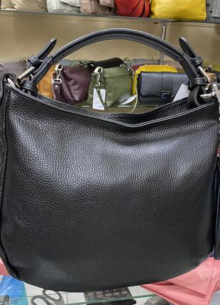 Сумка кожаная италия сумка чорна шкіряна італійська сумка чорна3 фото