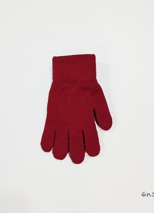 Теплые демисезонные перчатки для девочки, фиолетовые, бордо,розовые3 фото