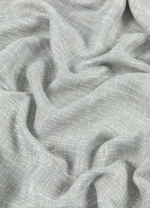 Порт'єрна тканина для штор льон сріблястого кольору
