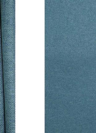 Порт'єрна тканина для штор льон блакитного кольору1 фото