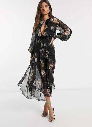 Роскошное платье в цветы asos design! мега-соблазнительное платье!