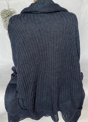 Стильный  синий кардиган, 70% мохер 3