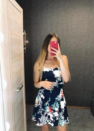 Нарядное лёгкое летнее платье сарафан в цветочный принт