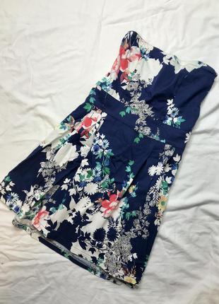 Нарядное лёгкое летнее платье сарафан в цветочный принт