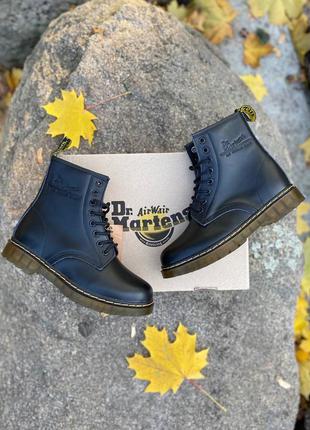 ❄️женские зимние ботинки доктор мартинс с мехом❄️dr.martens Leopard 1460 black fur❄️ботинки мартинсы женские зимние