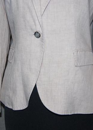 Льняной пиджак zara basic3 фото
