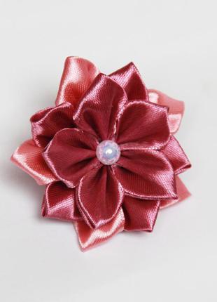 Резинка для волос цветок из ленты