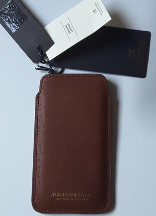 Чохол, шкіра 100%, scotch&soda, нідерланди, коричневий