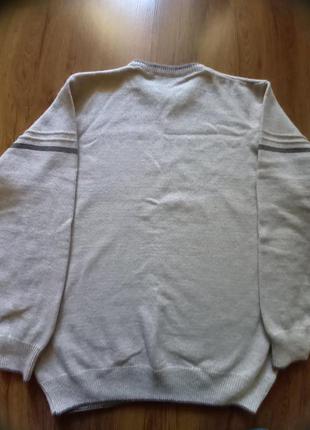 Свитер пуловер мужской шерсть бежевый меланж cozy xl8 фото