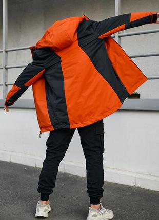 Куртка демисезонная мужская пушка огонь horn черно-оранжевый4 фото