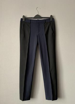 Vince брендовые комбинированные шерстяные брюки.5 фото