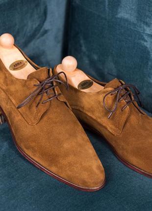 Дерби премиум класса hugo boss 44,5 кожаные мужские туфли оригинал2 фото