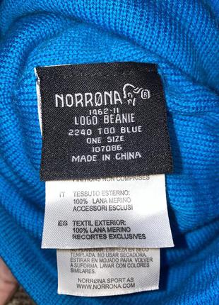 Шапка norrona logo beanie, lana merino, оригінал, one size5 фото