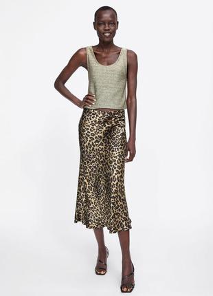 Zara золотистый топ s -размер