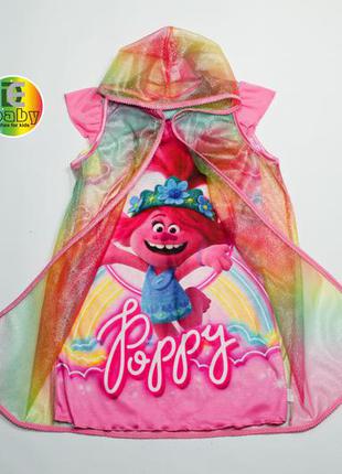 Пижама с накидкой розовая поппи для девочки george3 фото