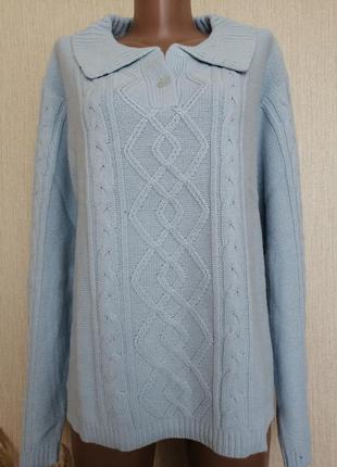 Ніжний голубенький светр2 фото