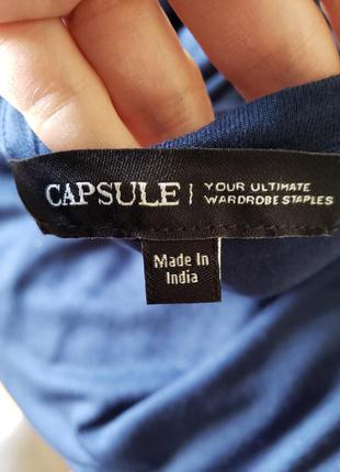 Подовжена натуральна блуза-туніка з мереживною обробкою capsule3 фото