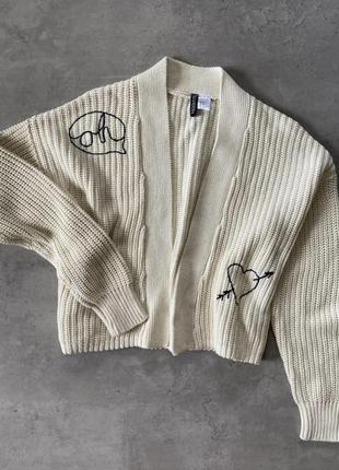 Бежевый кардиган hm
