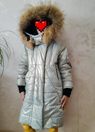 Шикарное зимнее пальто с натуральным мехом🦝