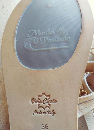 Кожаные итальянские брендовые сандалии ручной работы новые moda positano камни сваровски босоножки сандали подиумная коллекция новые6 фото