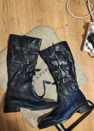 Кожаные деми сапоги 38 размер