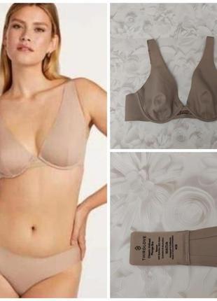 Шикарный бюстгальтер глубокий вырез thirdlove classic unlined plunge сша 40/90b
