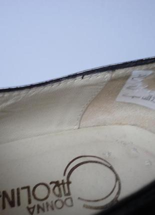 Кожаные лаковые туфли donna carolina р.38 стелька 24,5см кожа5 фото