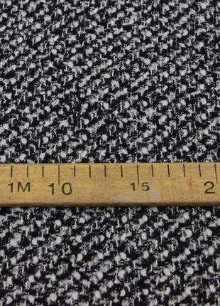Костюмная ткань шанель итальянская шерстяная чб в диагональ с люрексовой нитью g 3103 фото