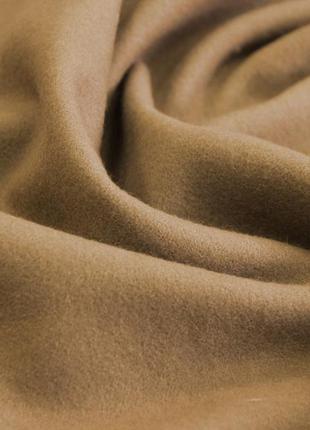 Пальтовая итальянская шерстяная с полиэстером однотонная ткань цвета мокко gk 46