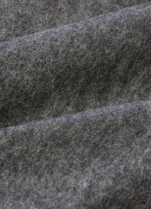 Пальтовая італійська тканина однотонна сіра ангора з кашеміром ch 101