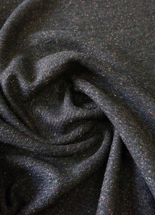 Пальтова італійська вовняна натуральна тканина сіро-чорна з різнобарвними вкрапленнями  nn 53 фото
