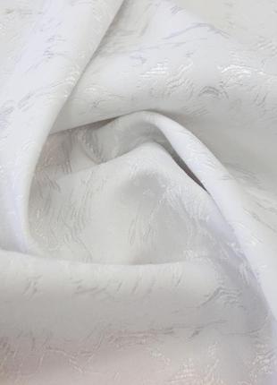 Коттоновая ткань хлопок с эластаном жаккардовый белого цвета a 55